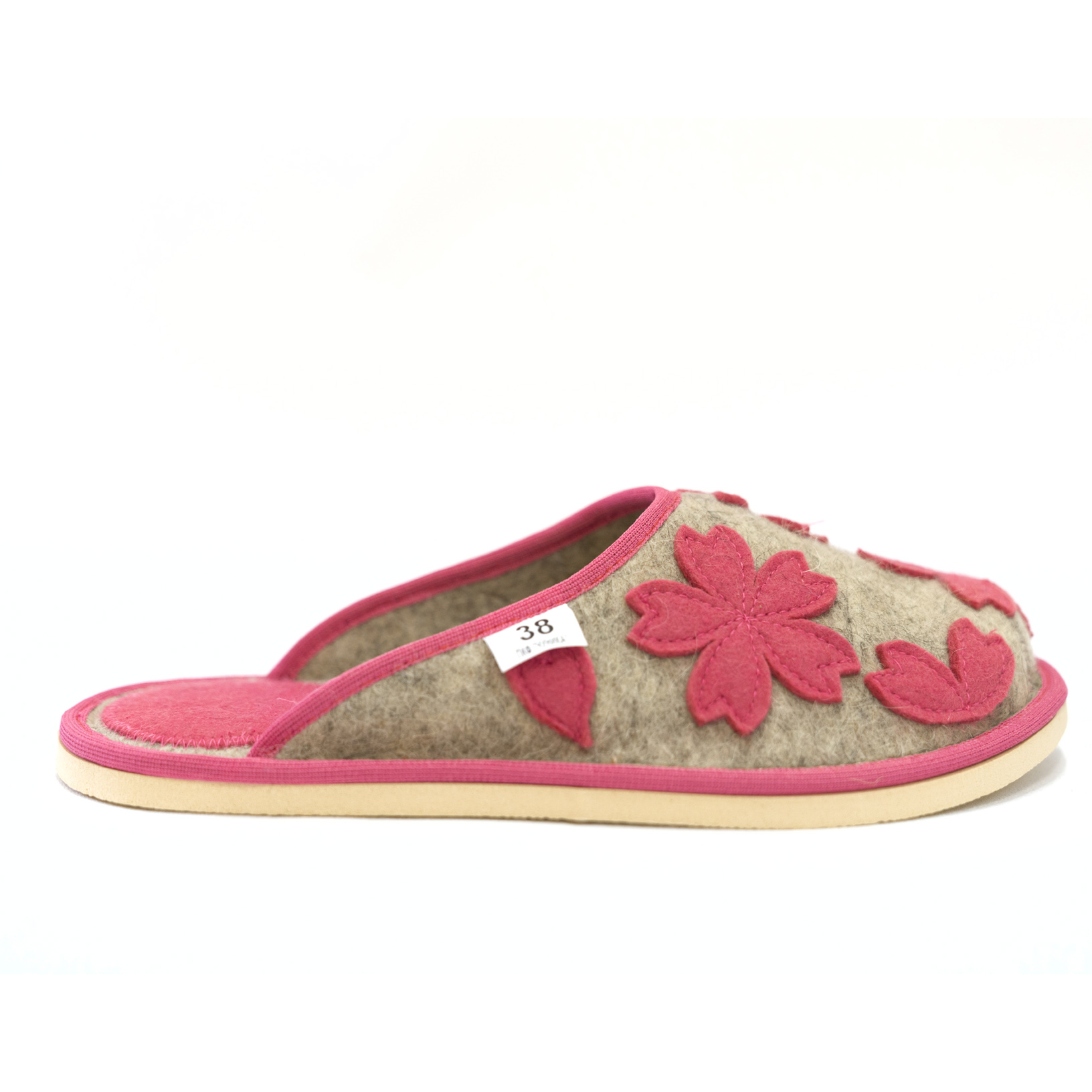 Тапочки без задника "Цветочная поляна"аппликация — изображение 15