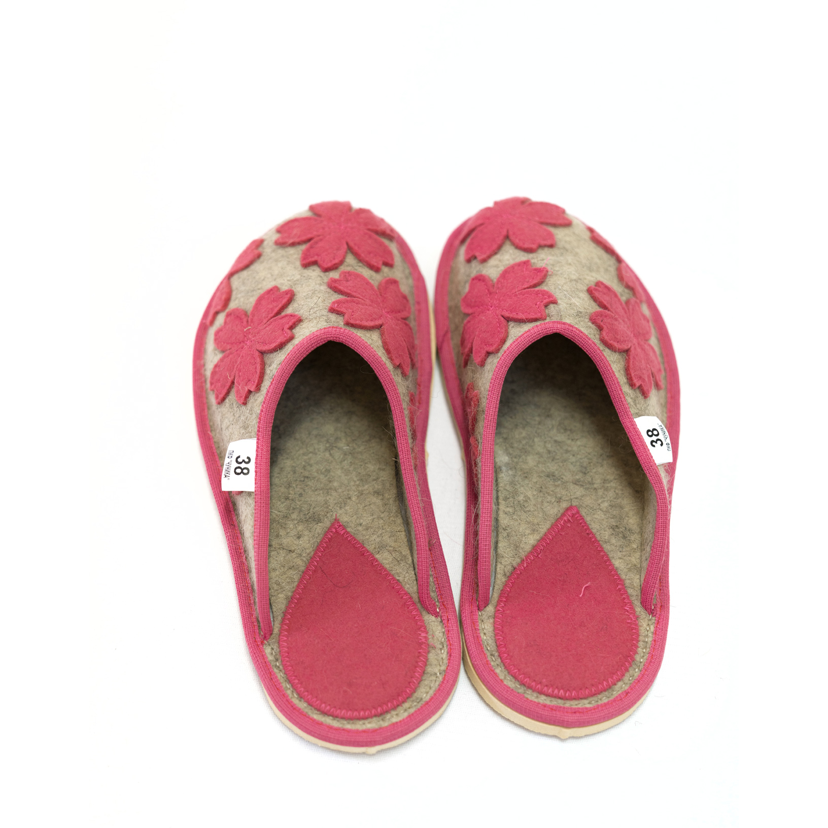 Тапочки без задника "Цветочная поляна"аппликация — изображение 16