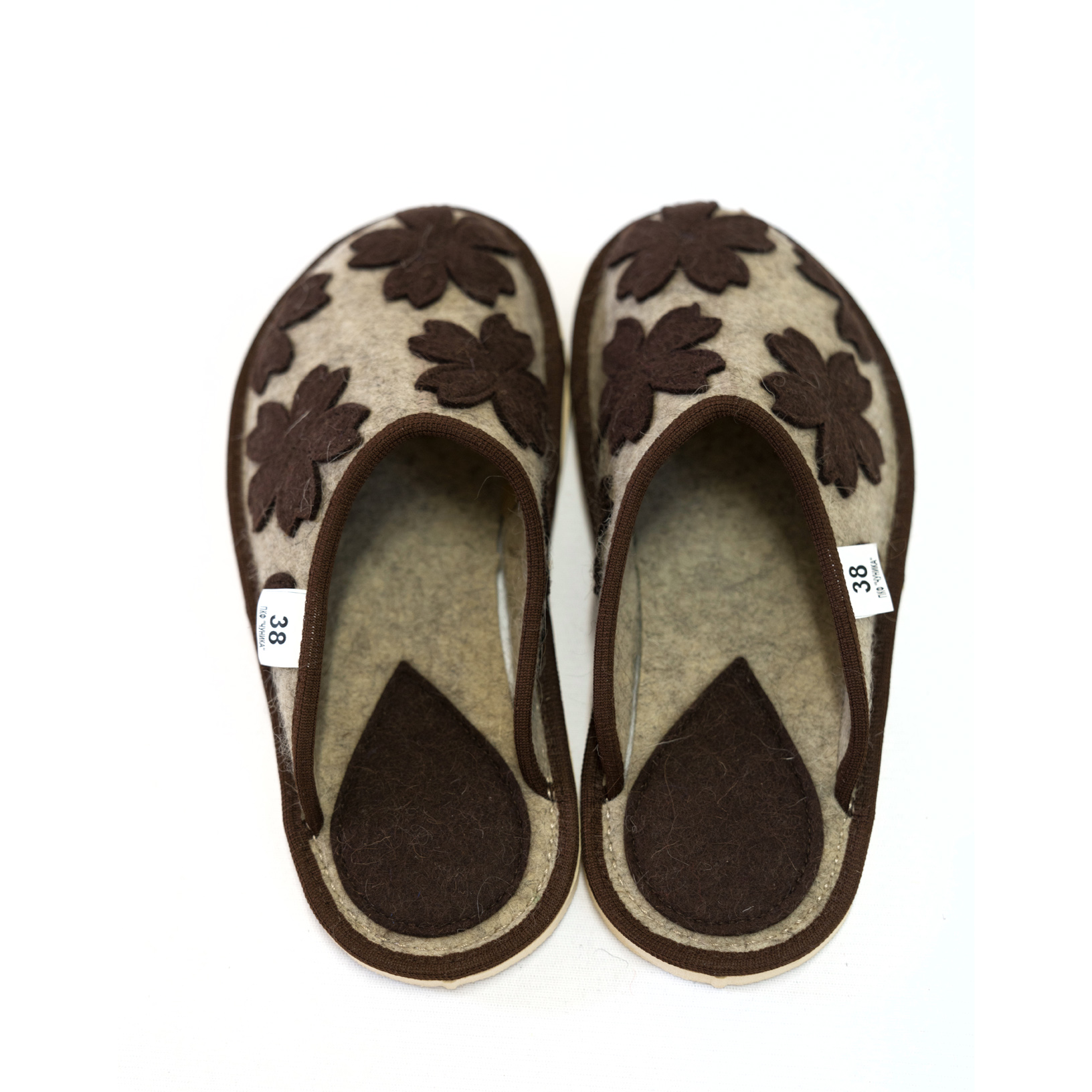 Тапочки без задника "Цветочная поляна"аппликация — изображение 9