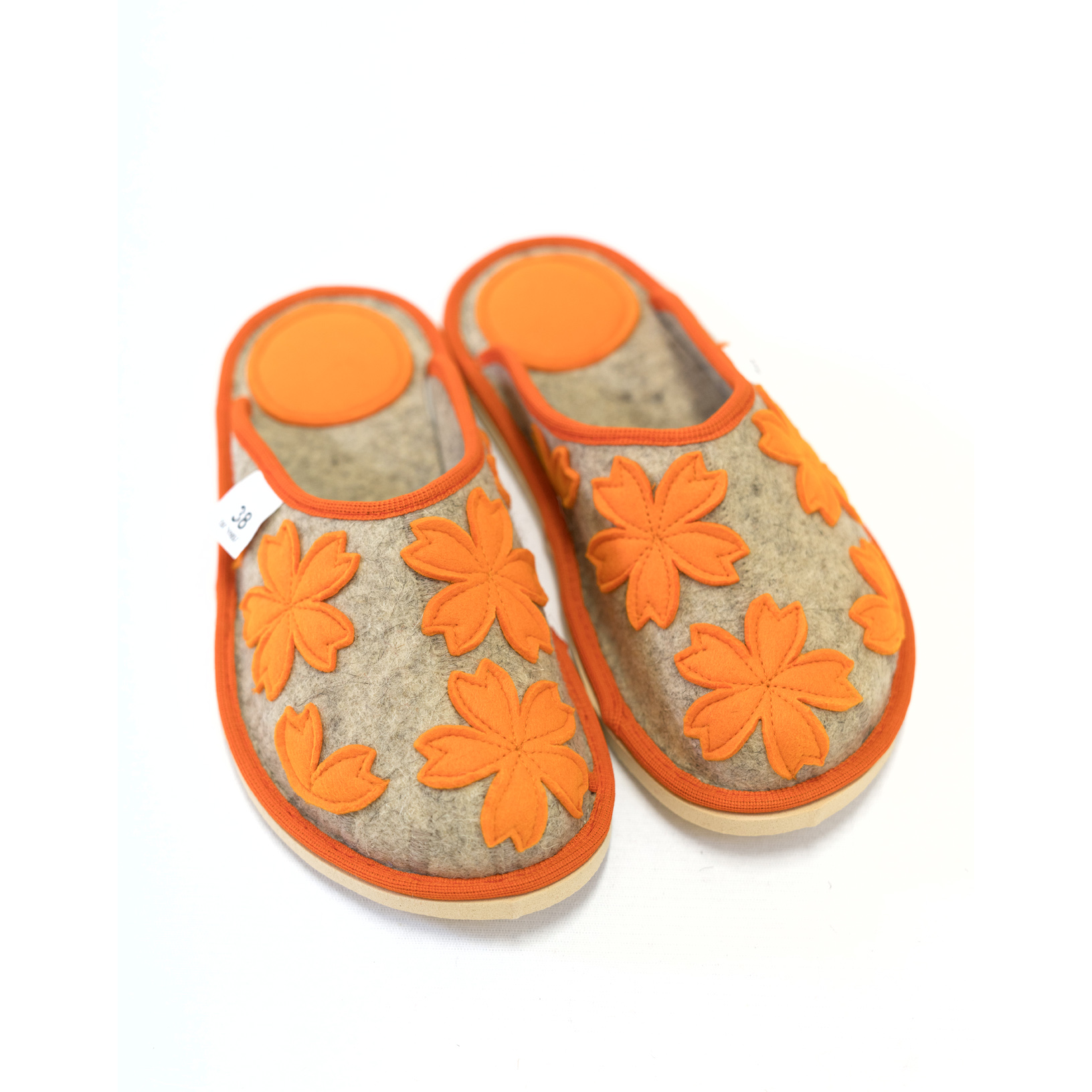 Тапочки без задника "Цветочная поляна"аппликация — изображение 13