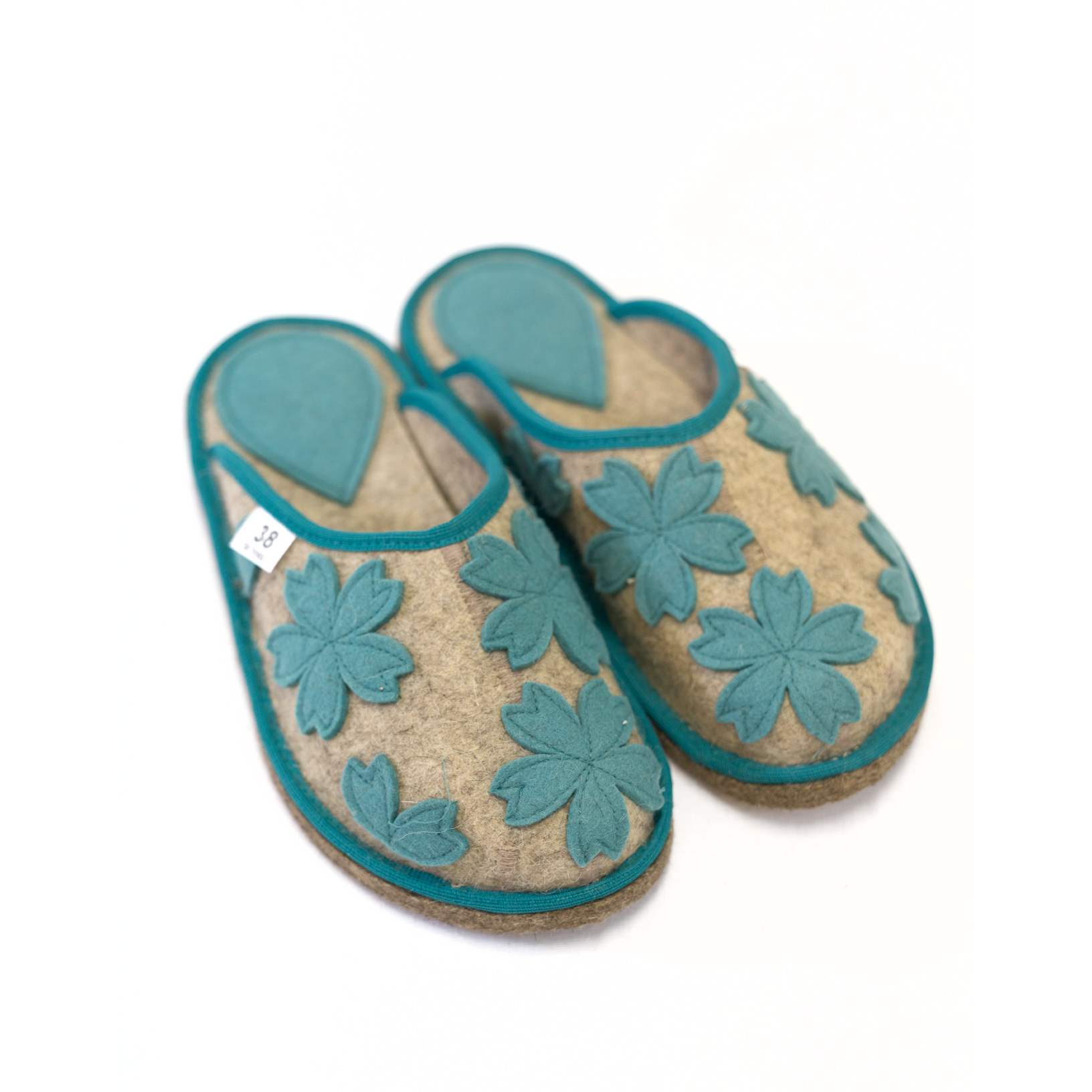 Тапочки без задника "Цветочная поляна"аппликация — изображение 5