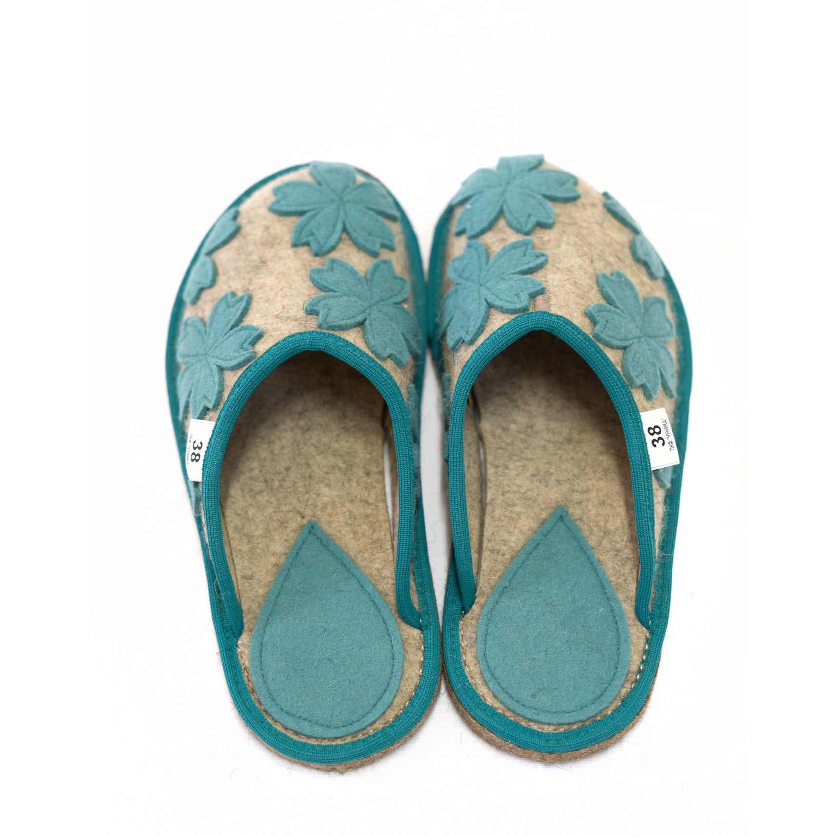 Тапочки без задника "Цветочная поляна"аппликация — изображение 6