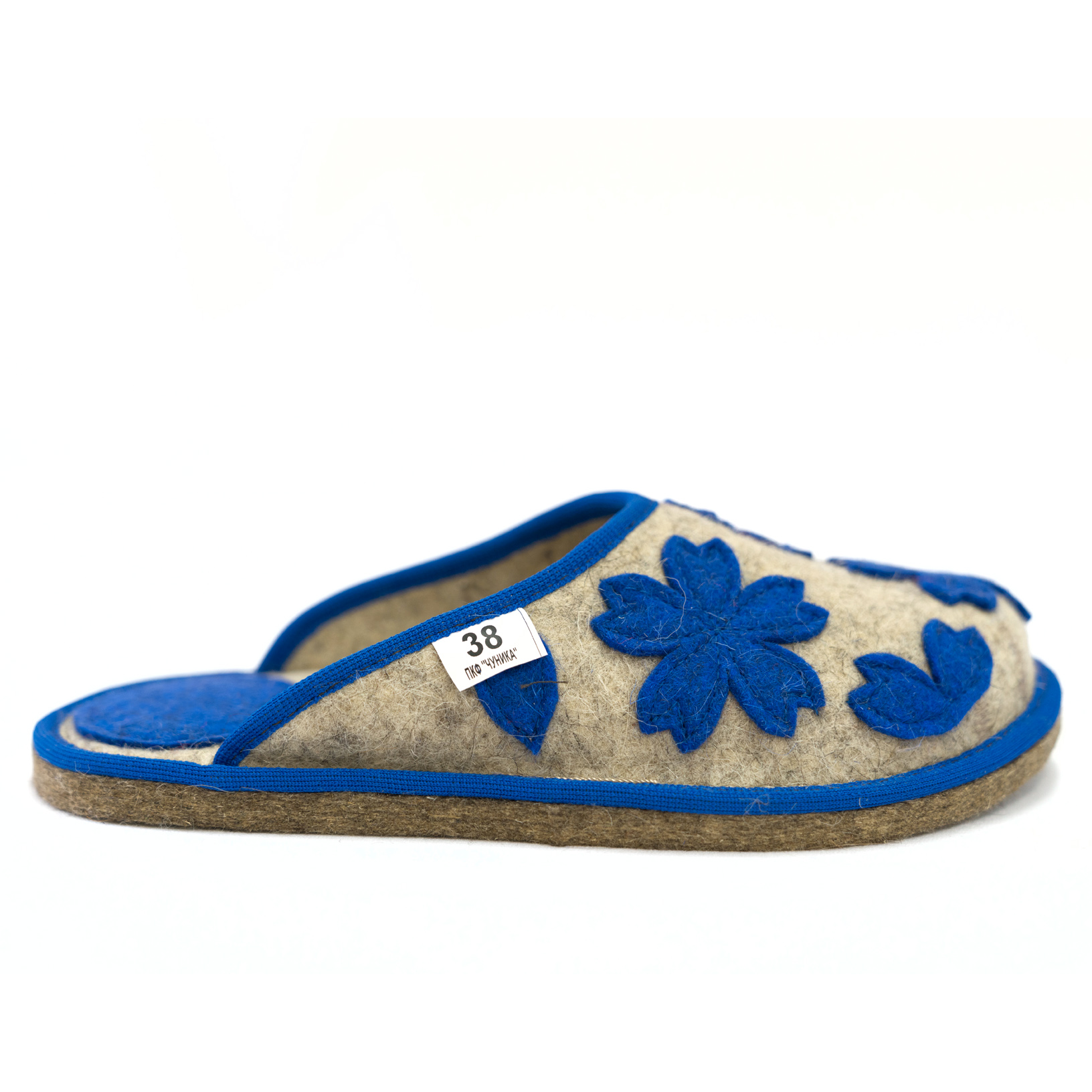 Тапочки без задника "Цветочная поляна"аппликация — изображение 17