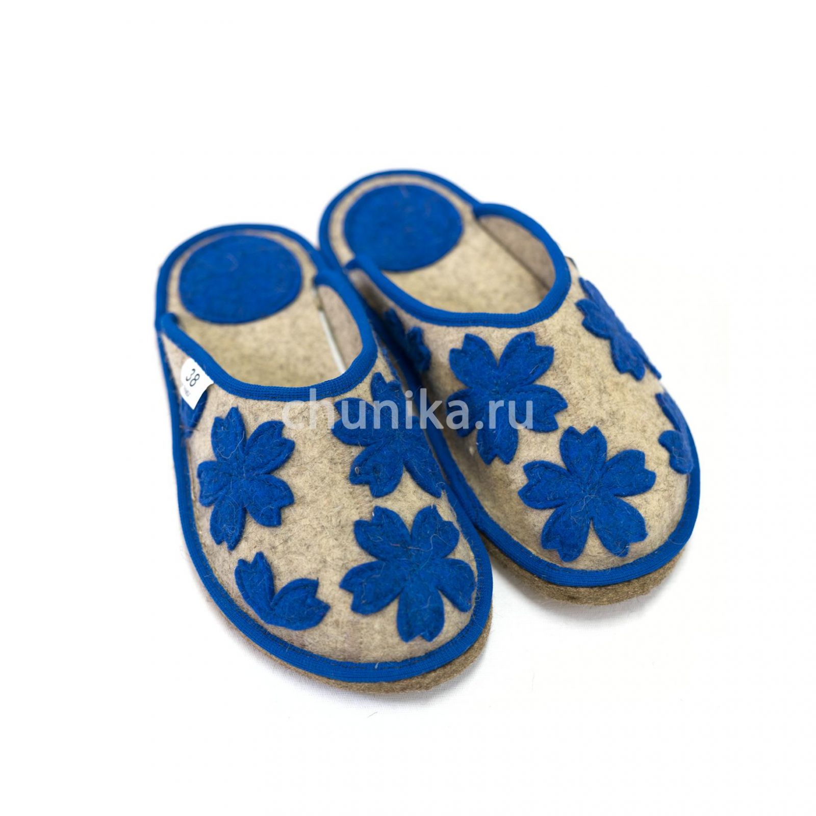 Тапочки без задника "Цветочная поляна"аппликация — изображение 18