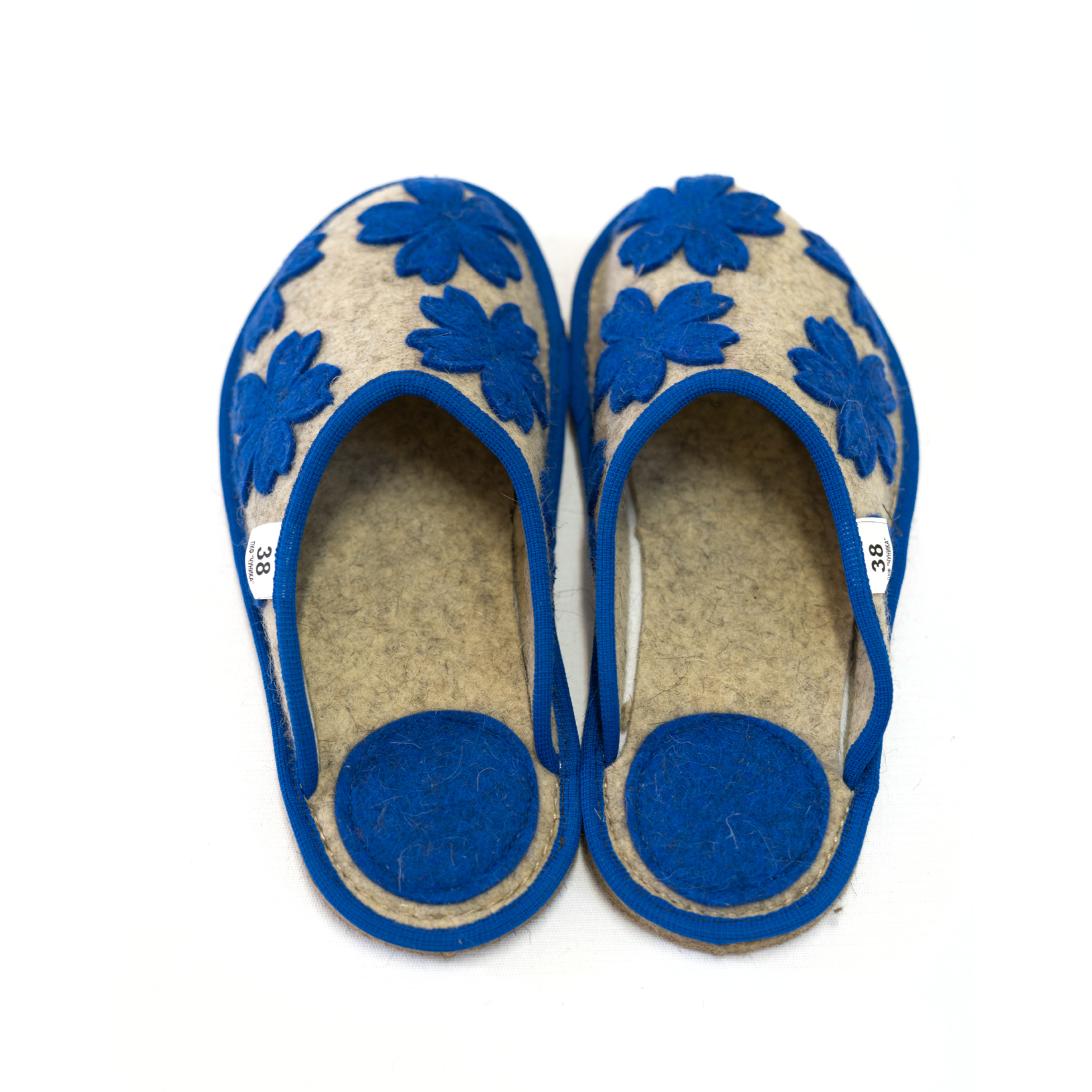 Тапочки без задника "Цветочная поляна"аппликация — изображение 19