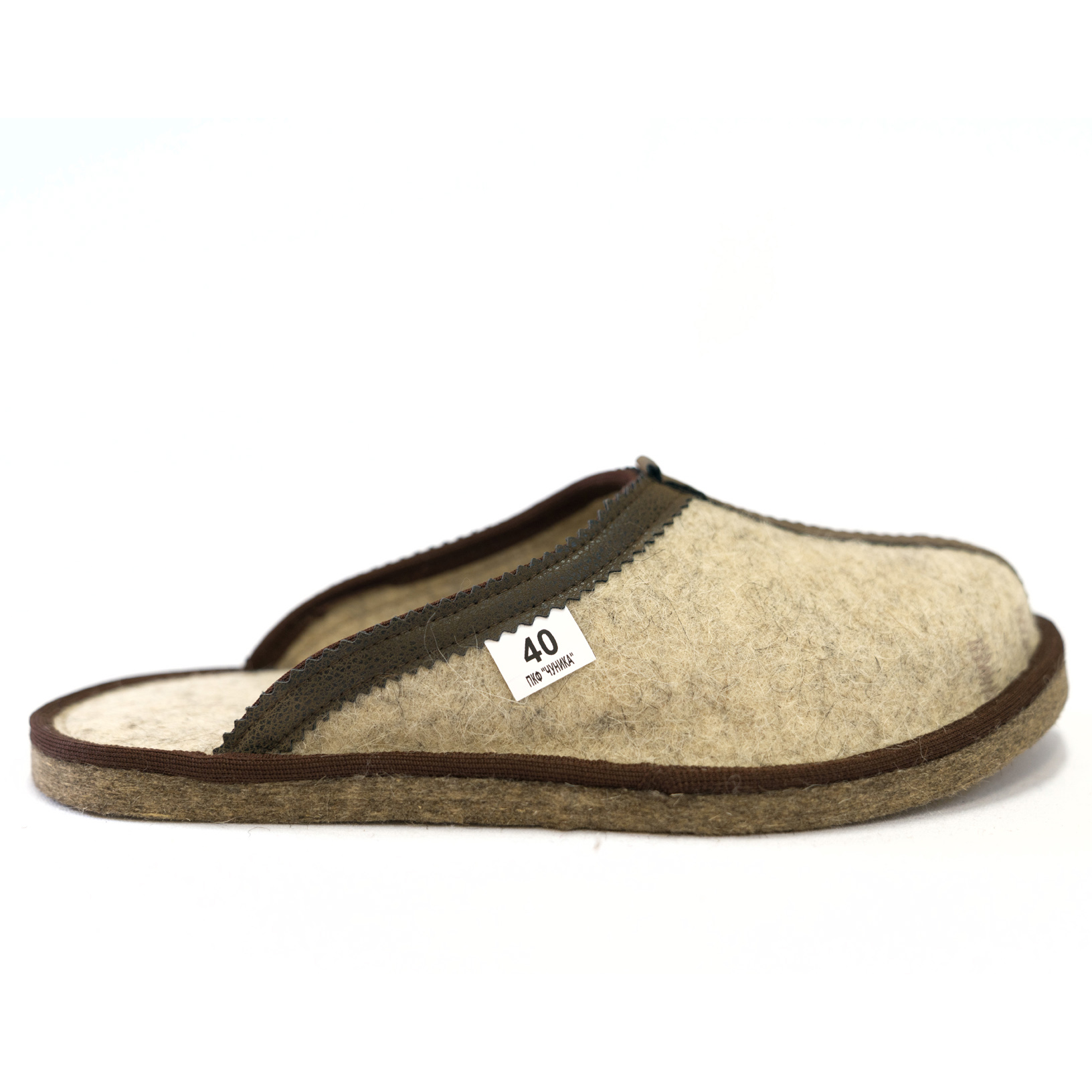 Тапочки без задника "Кожаная лента" — изображение 2