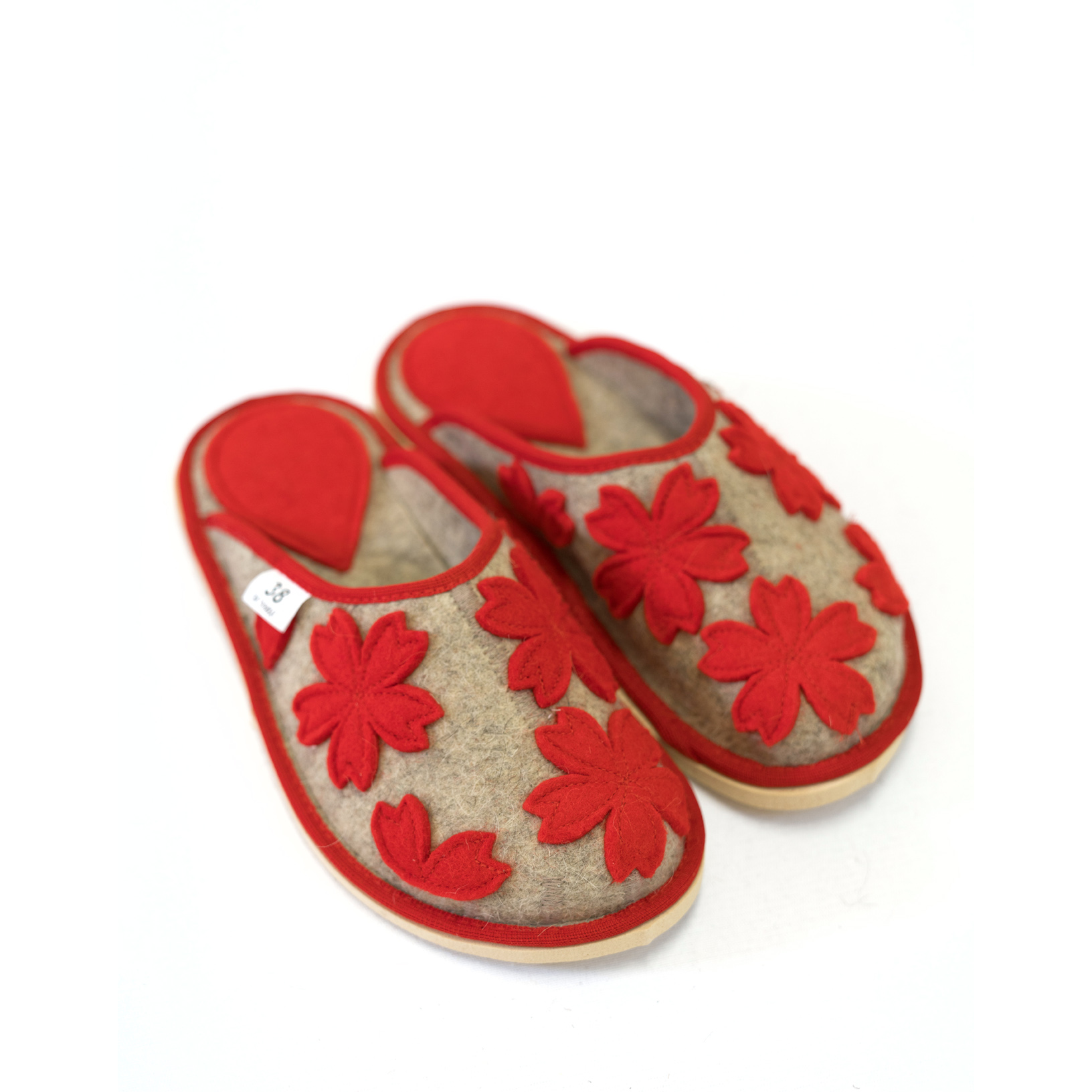 Тапочки без задника "Цветочная поляна"аппликация — изображение 11