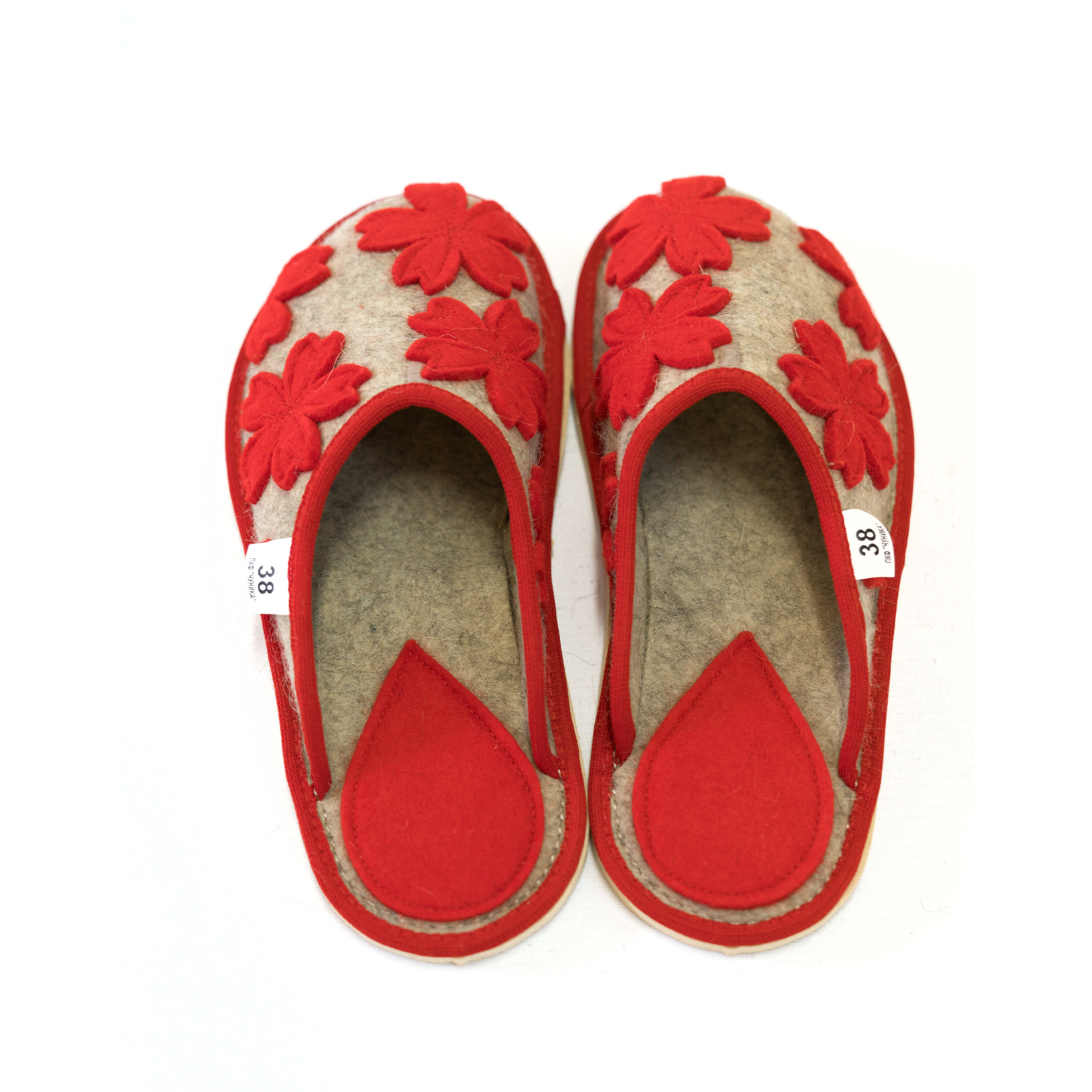 Тапочки без задника "Цветочная поляна"аппликация — изображение 12