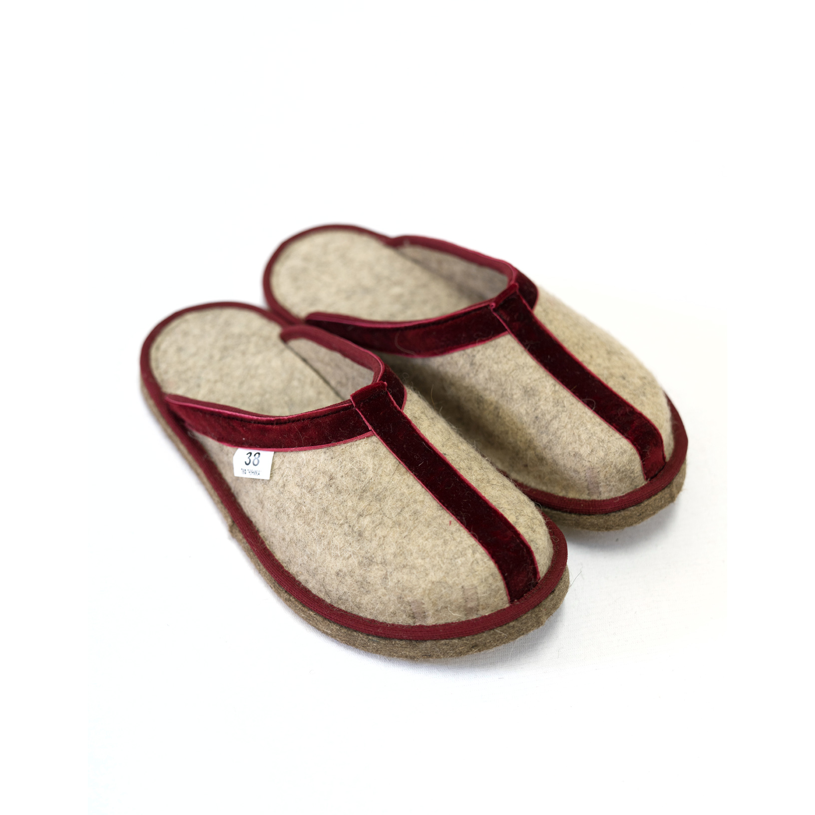 Тапочки без задника "Бархатная лента"