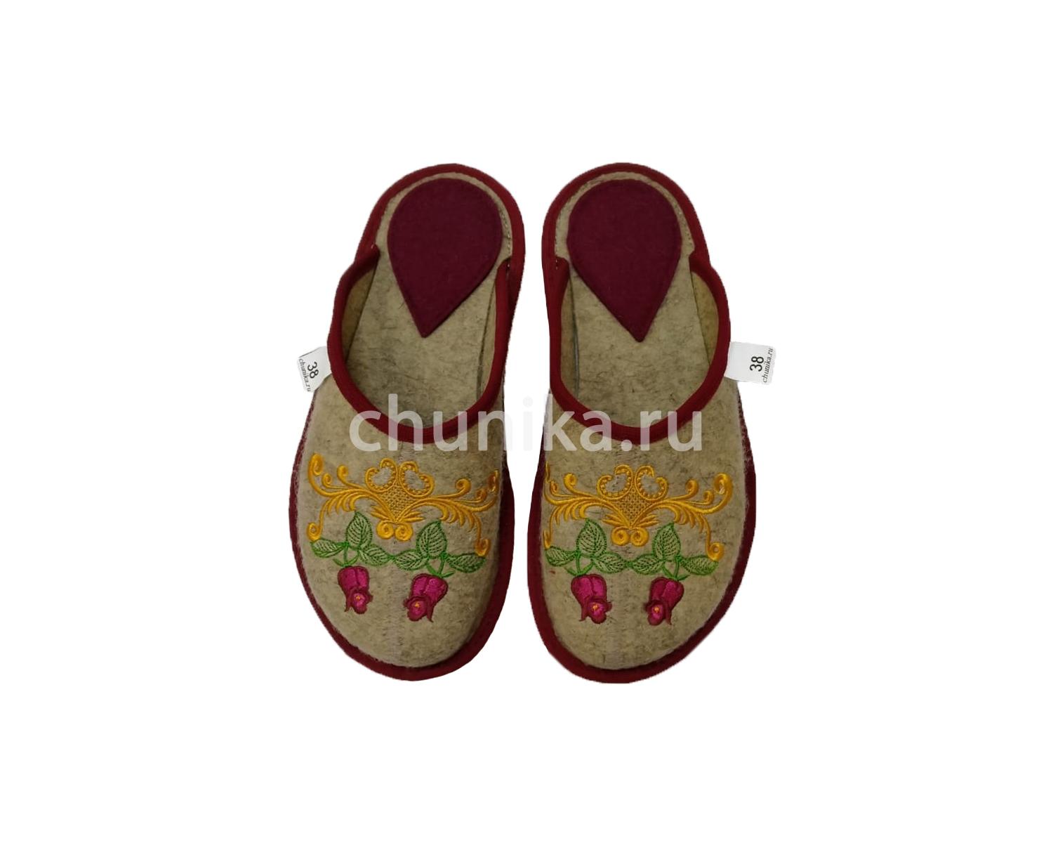 Тапочки без задника вышивка "цветы " — изображение 12