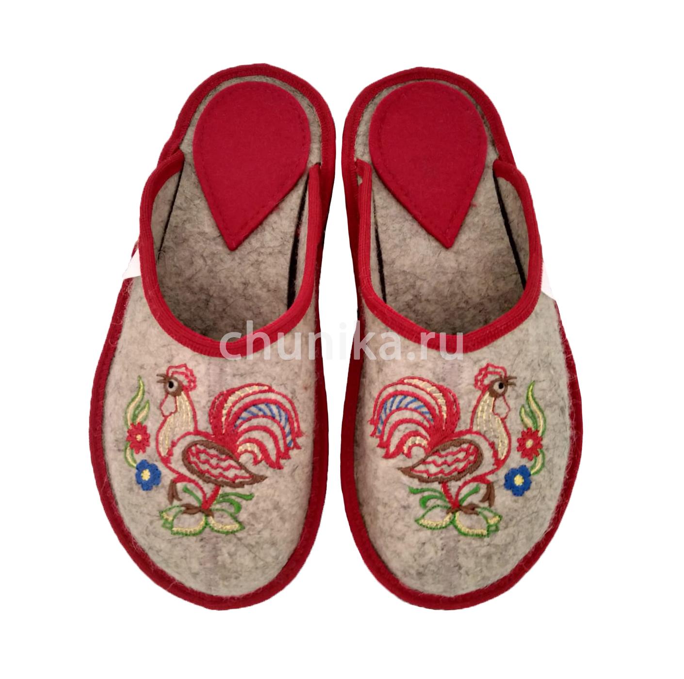 Тапочки без задника вышивка'звери и птицы' — изображение 11