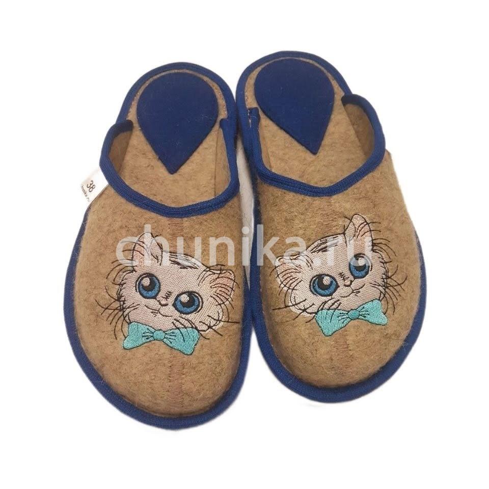 Тапочки без задника вышивка "кошечки " — изображение 5