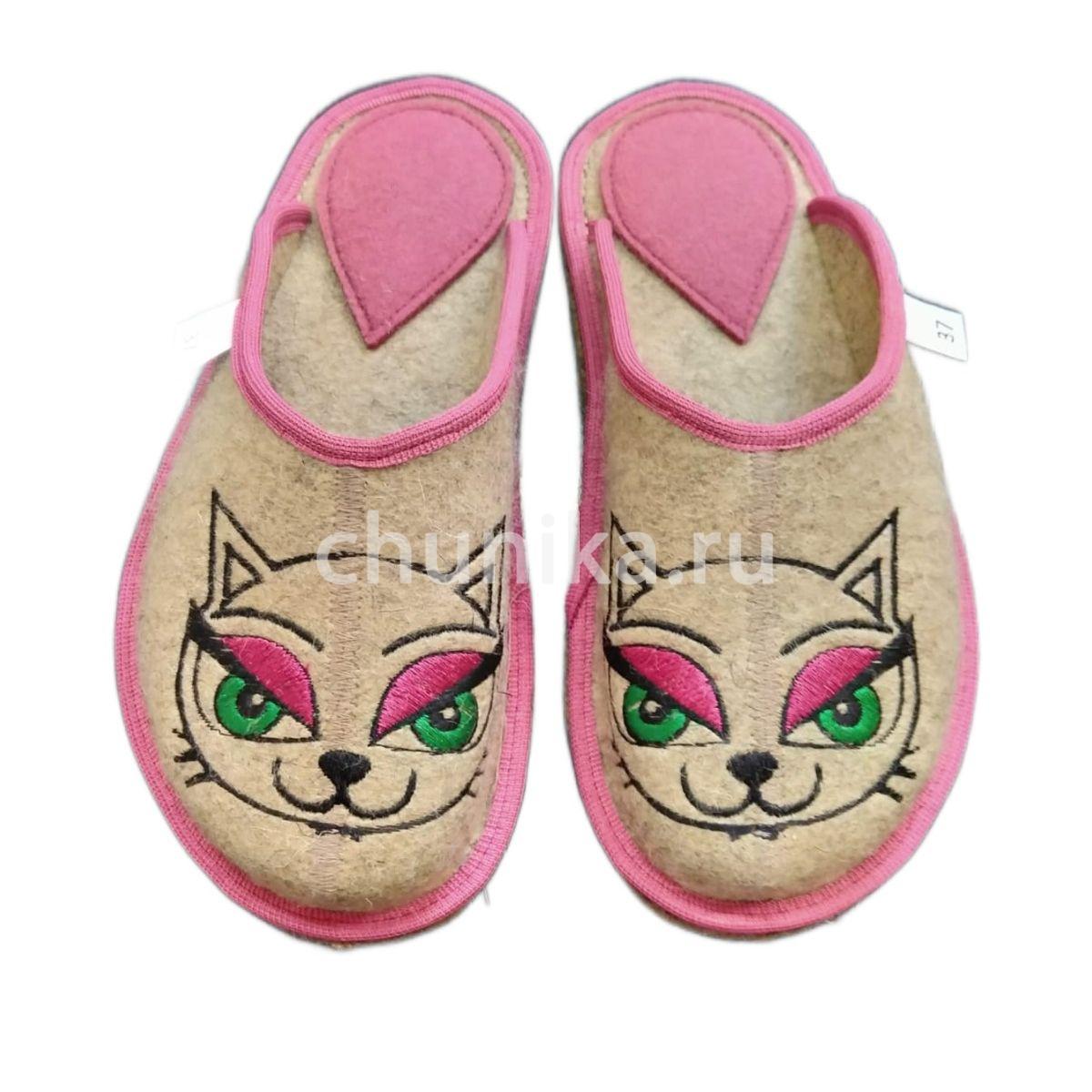 Тапочки без задника вышивка "кошечки " — изображение 2
