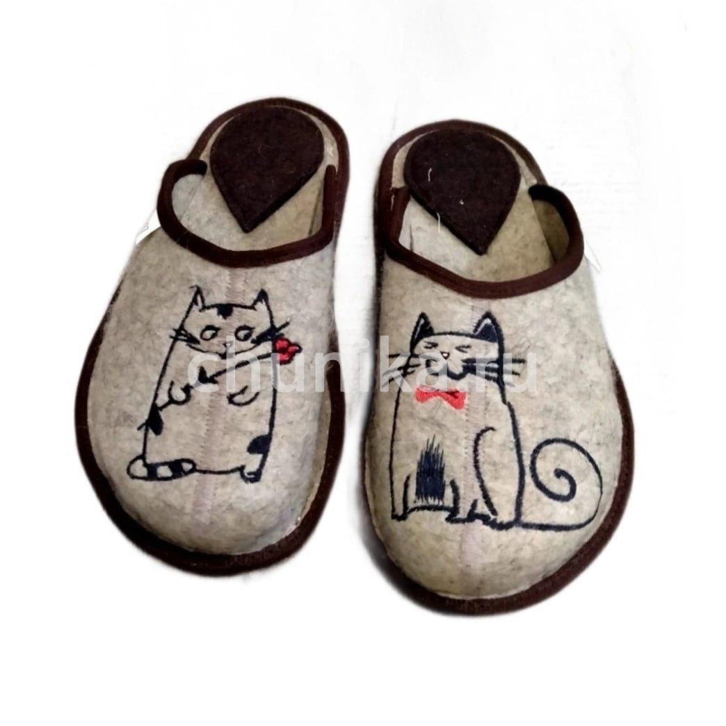 Тапочки без задника вышивка "кошечки " — изображение 14
