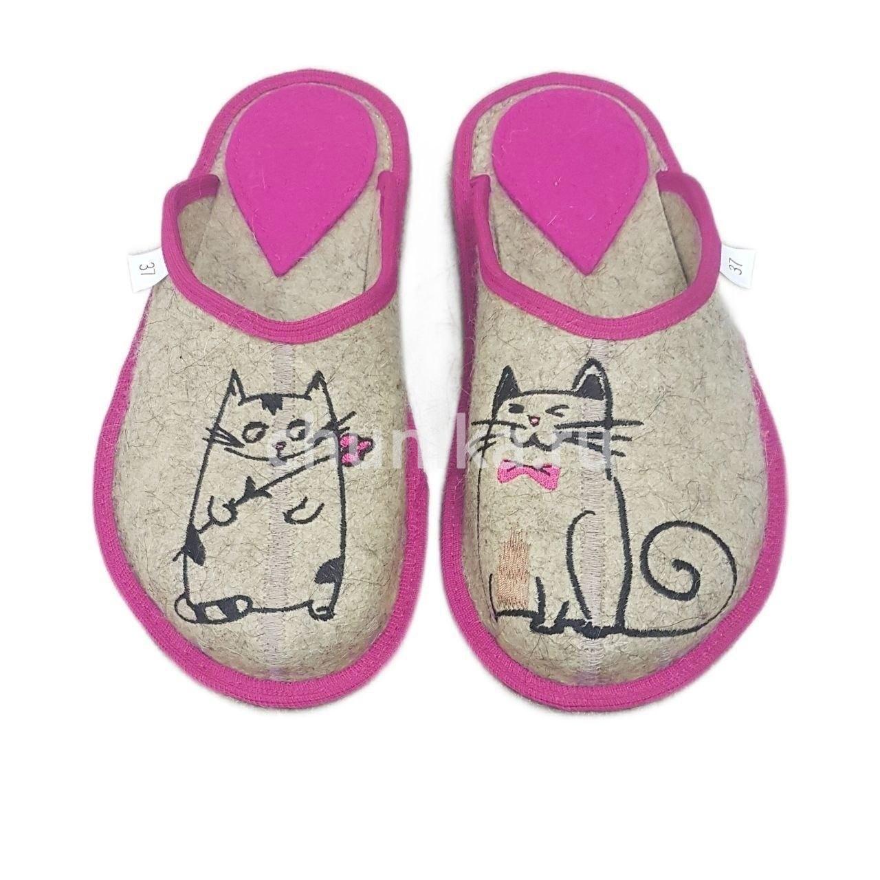 Тапочки без задника вышивка "кошечки " — изображение 11